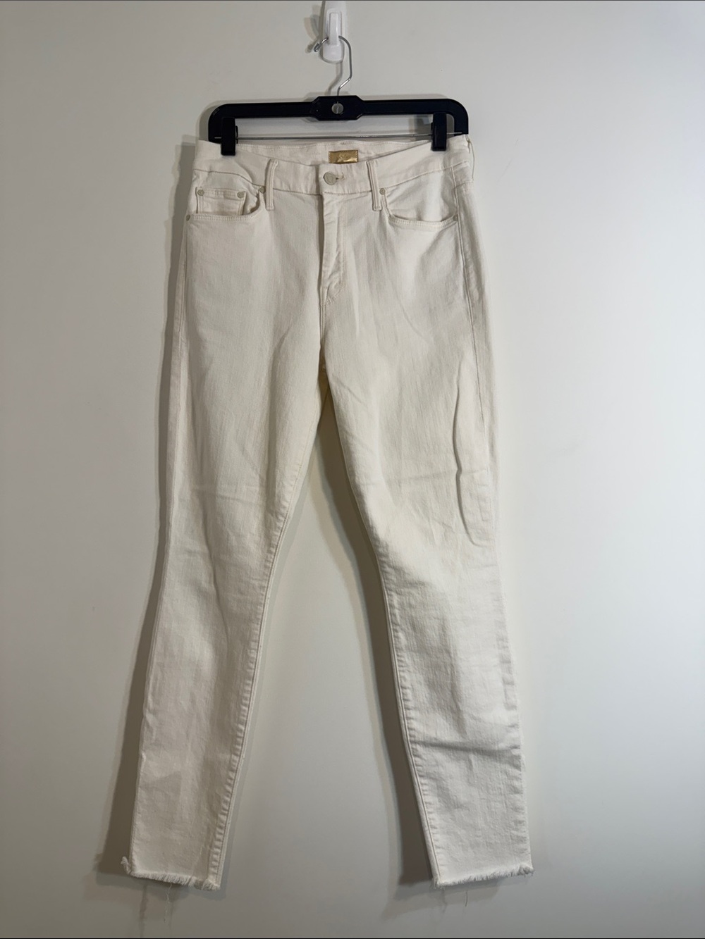 Mother Denim High Waisted Looker Ankle Fray Tea And Biscuits Wash Size 28 - Picture 2 of 9
